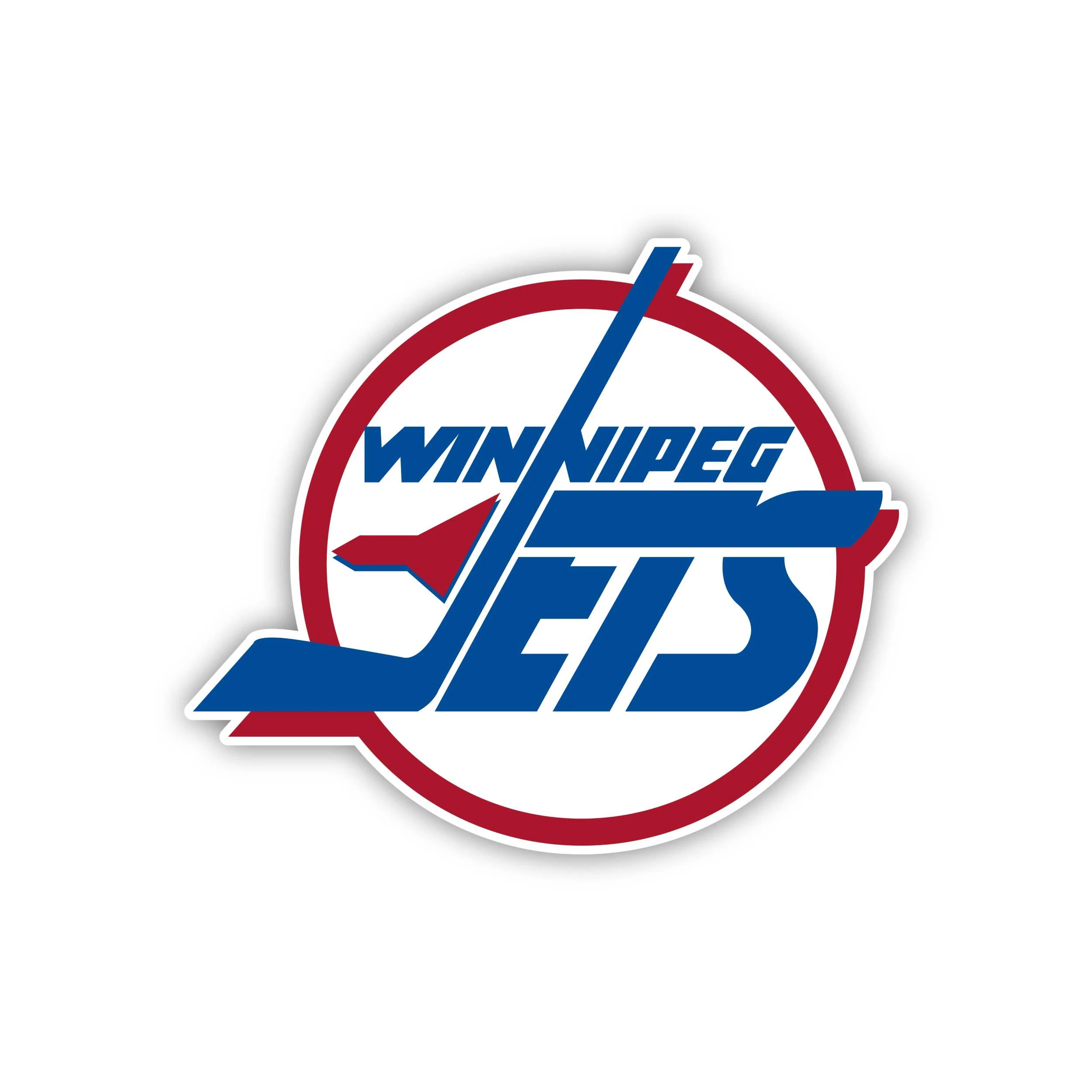 Winnipeg Jets - Red And Blue Circle - Iron On DTF Transfer - Custom Size