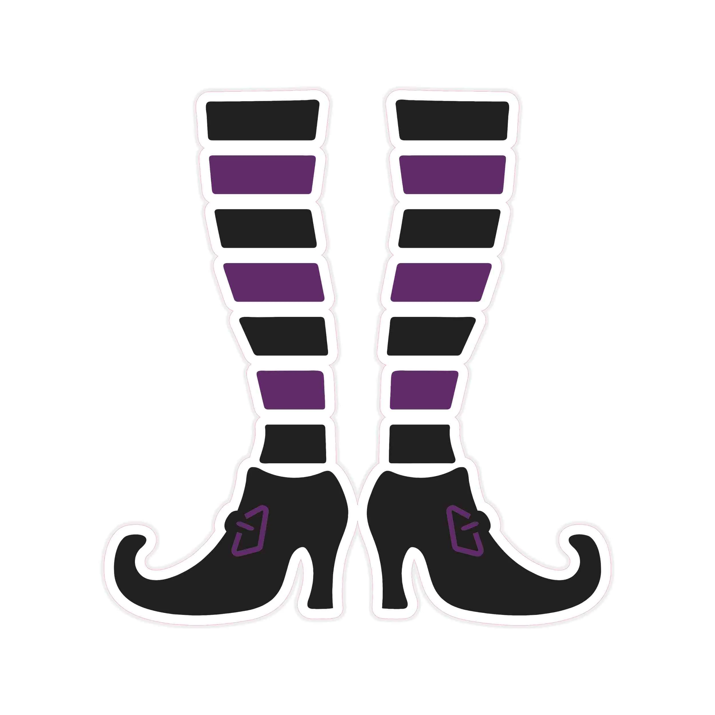 Witch Legs Full Color Vinyl Decal - Custom Size