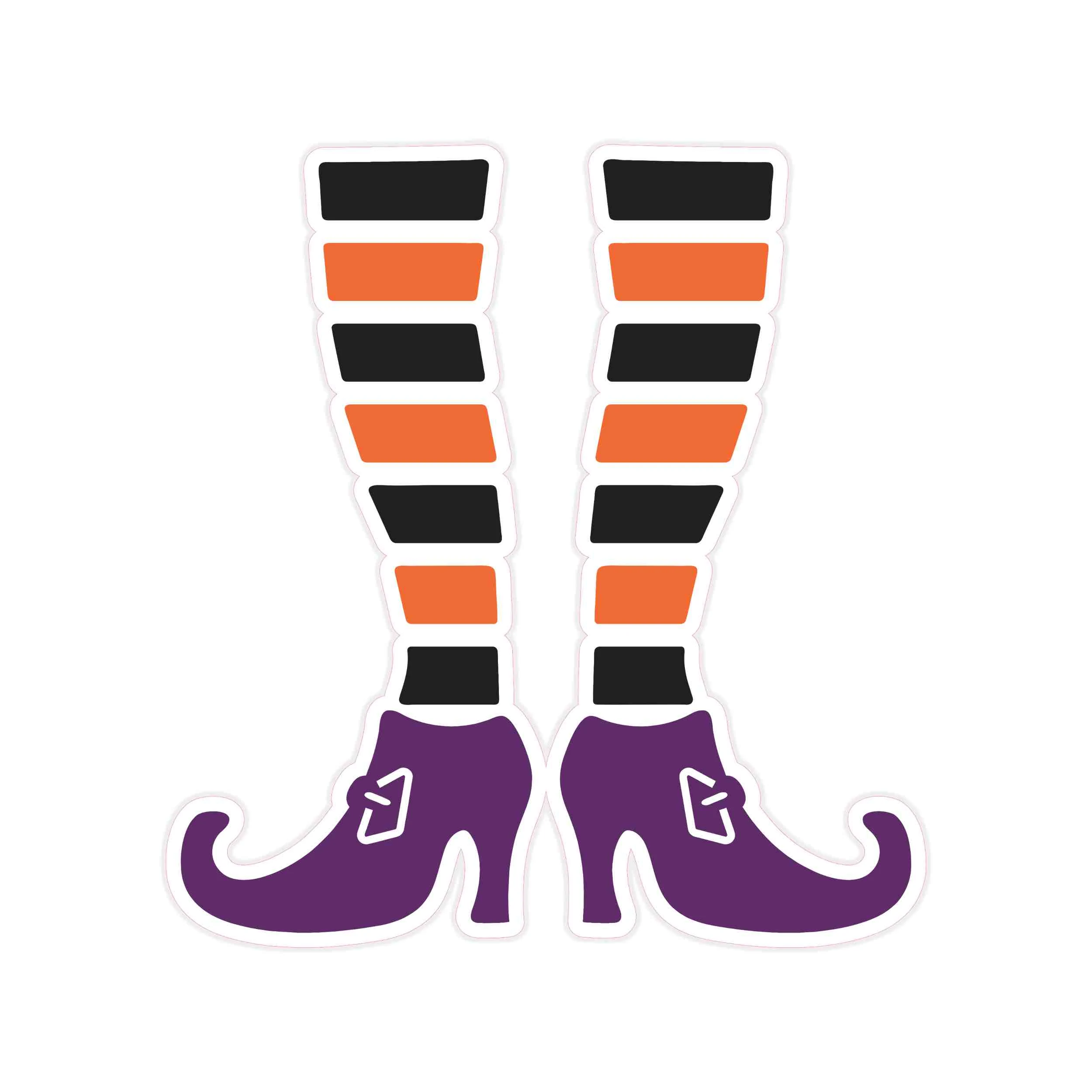 Witch Legs Full Color Vinyl Decal - Custom Size