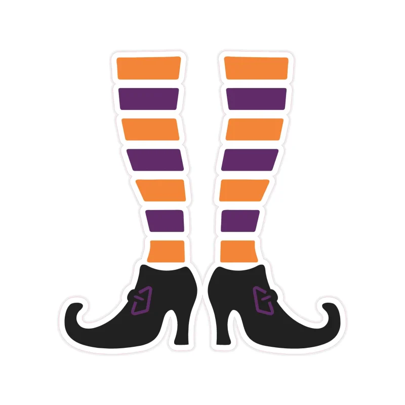 Witch Legs Full Color Vinyl Decal - Custom Size