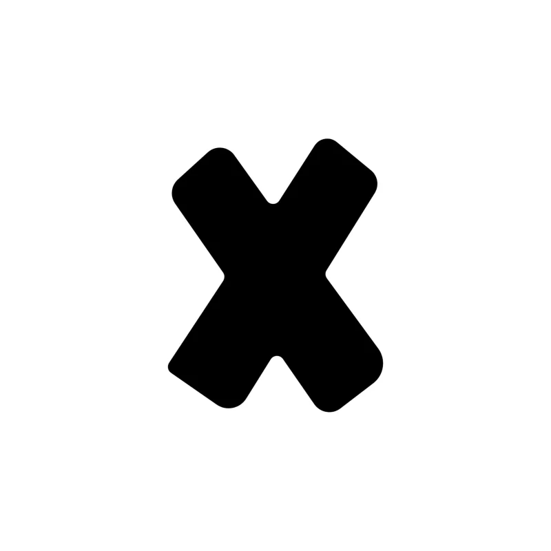 X - Alphabet - Vinyl Decal - Custom Size