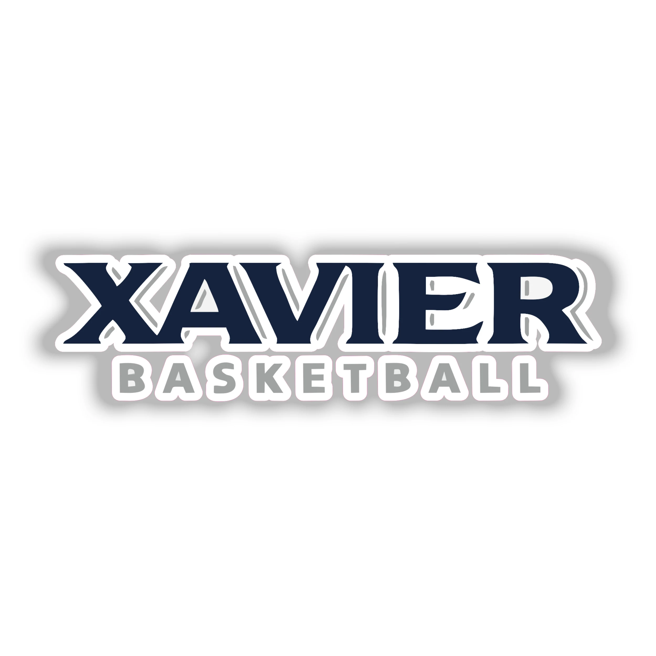 Xavier Basketball- Full Color Vinyl Decal - Custom Size