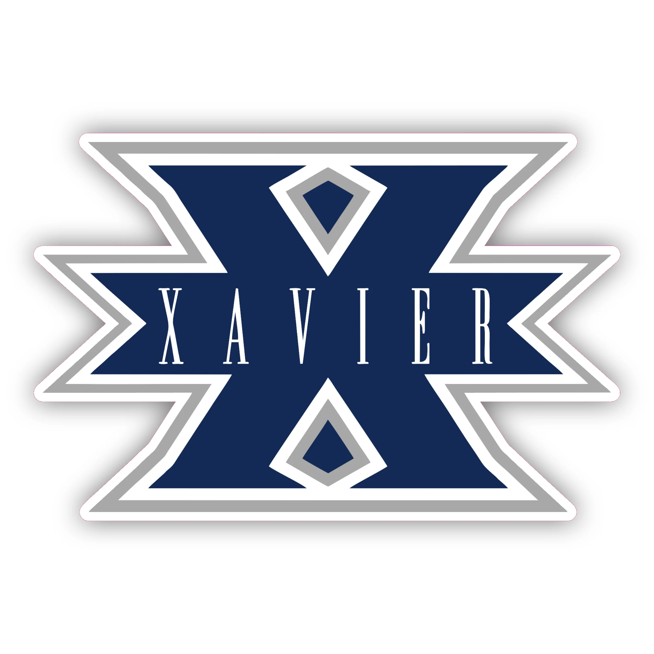 Xavier University - Blue X - Iron On DTF Transfer - Custom Size