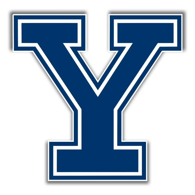 Yale - Y - Full Color Vinyl Sticker - Custom Size