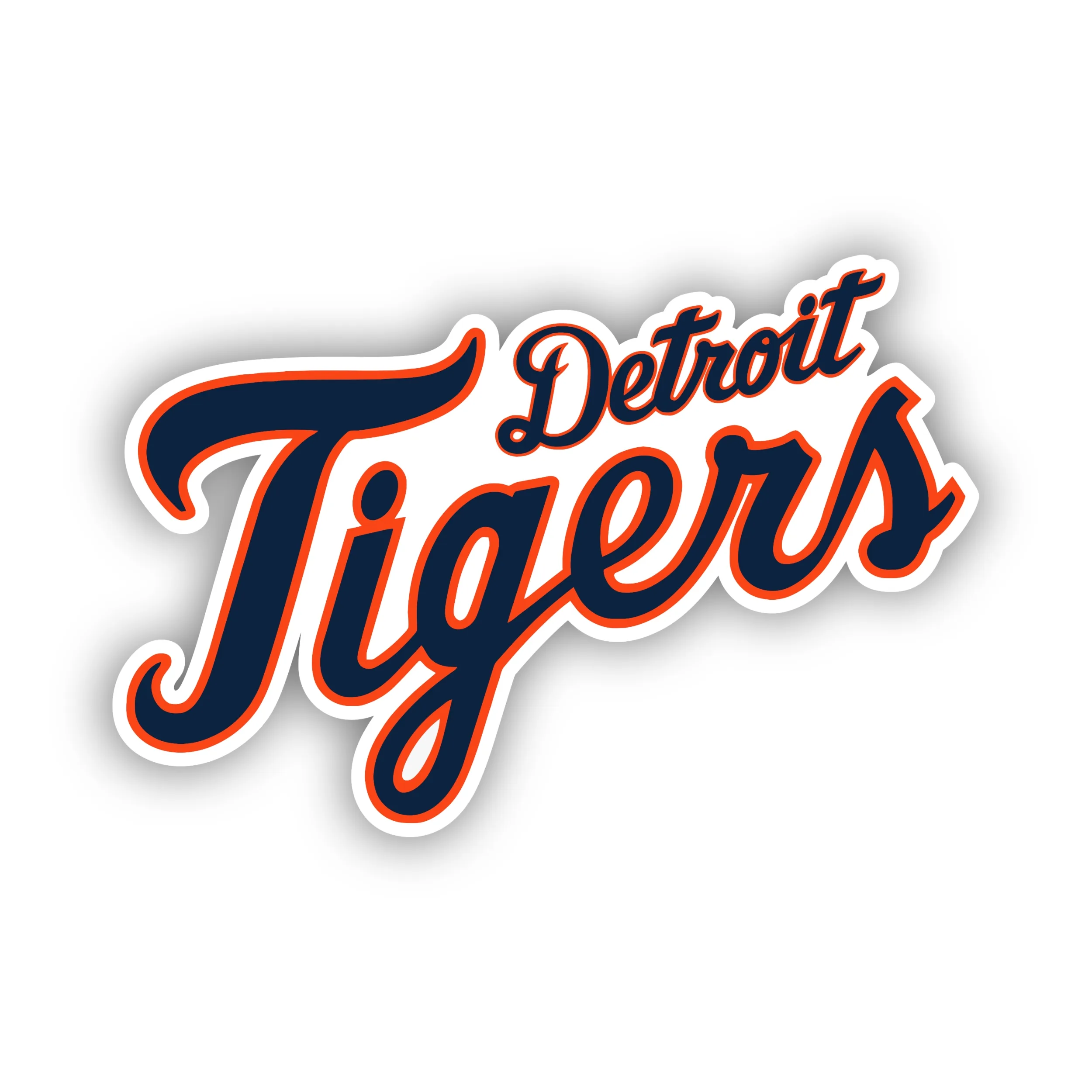 Detroit Tigers - Cursive Detroit Tigers - Iron On DTF Transfer - Custom Size
