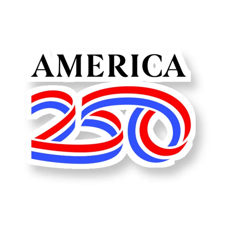America 250 logo - Full Color Vinyl Sticker - Custom Size
