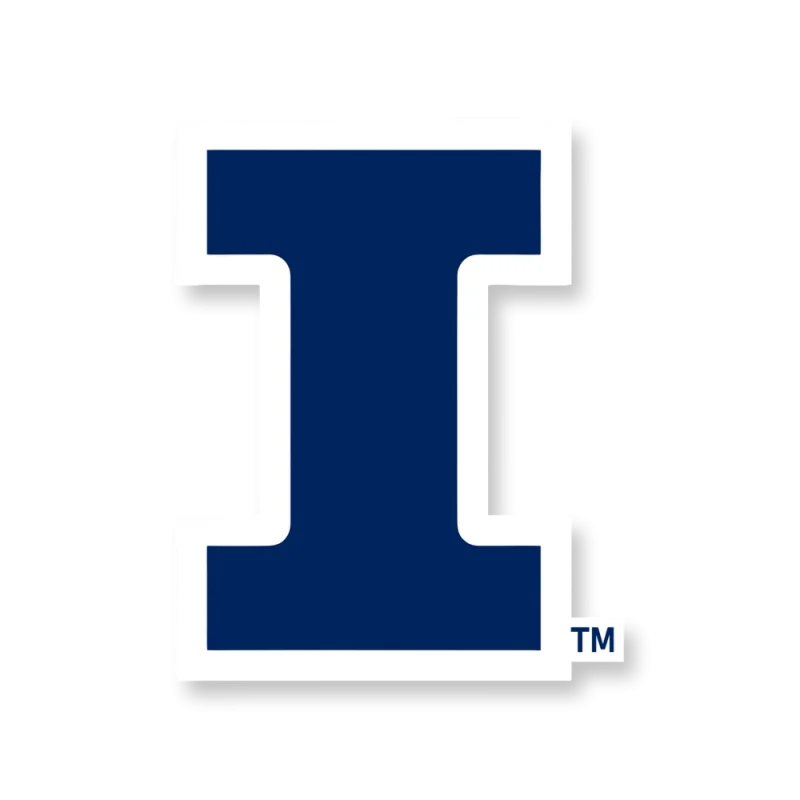 Illinois Fighting Illini - Blue I - Temporary Tattoo