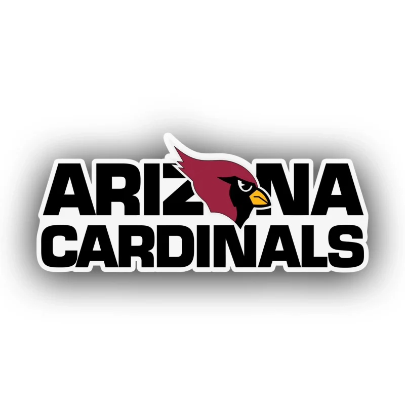 Arizona Cardinals - Middle - Full Color Vinyl Sticker - Custom Size