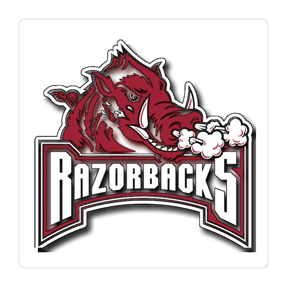 Arkansas Razorbacks Full Color Vinyl Decal - Custom Size