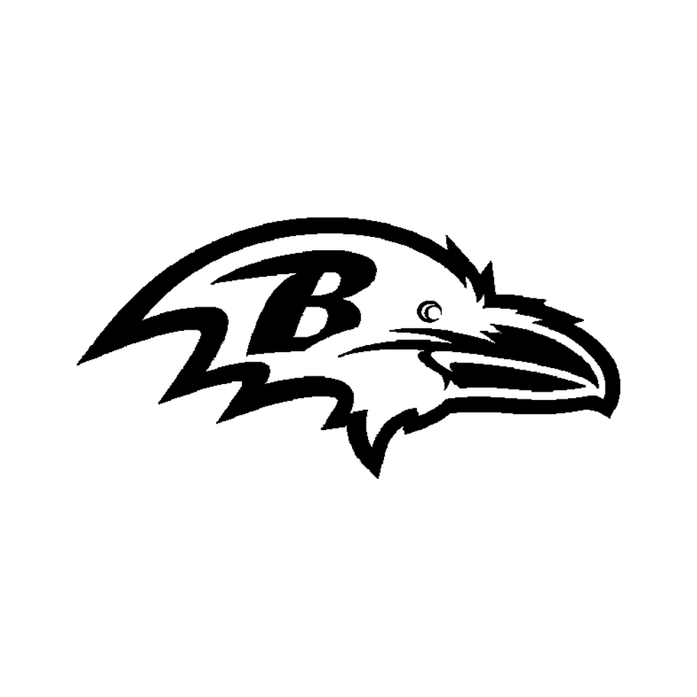 Baltimore Ravens - Design 1 - Die Cut Vinyl Decal - Custom Size