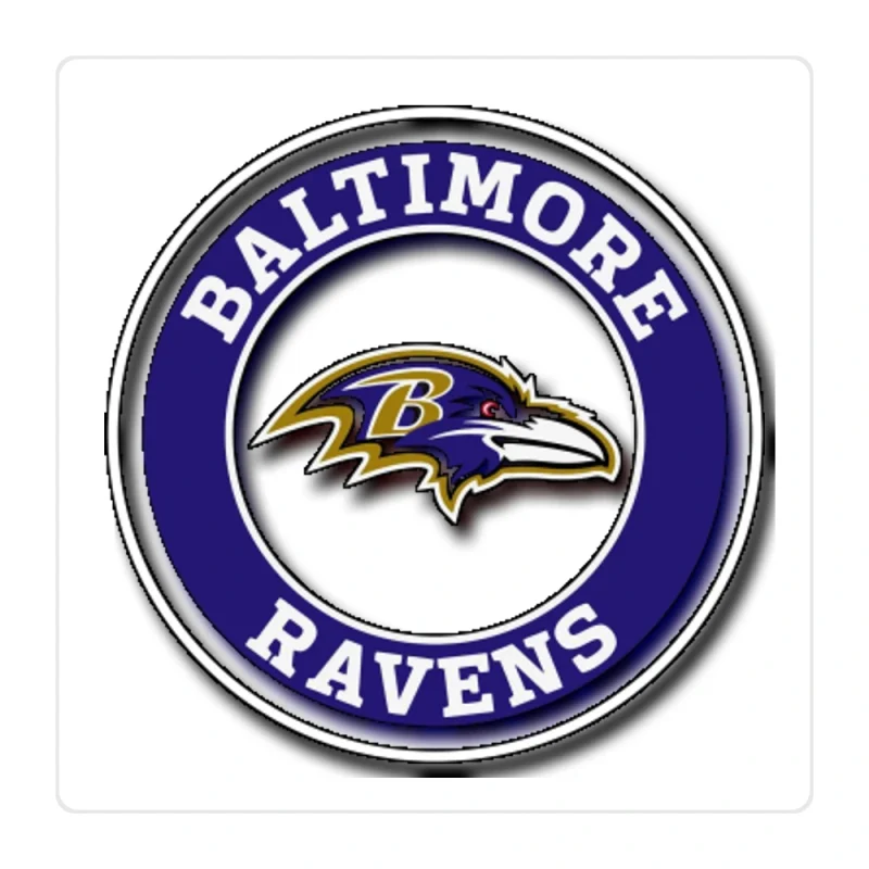 Baltimore Ravens Full Color Vinyl Sticker - Custom Size