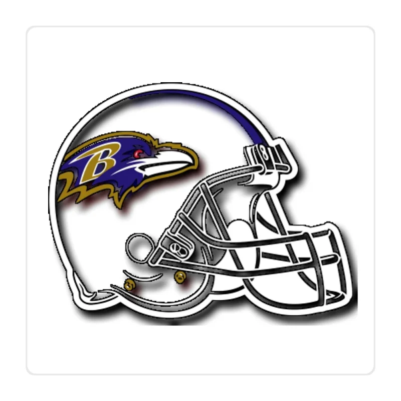 Baltimore Ravens Full Color Vinyl Sticker - Custom Size