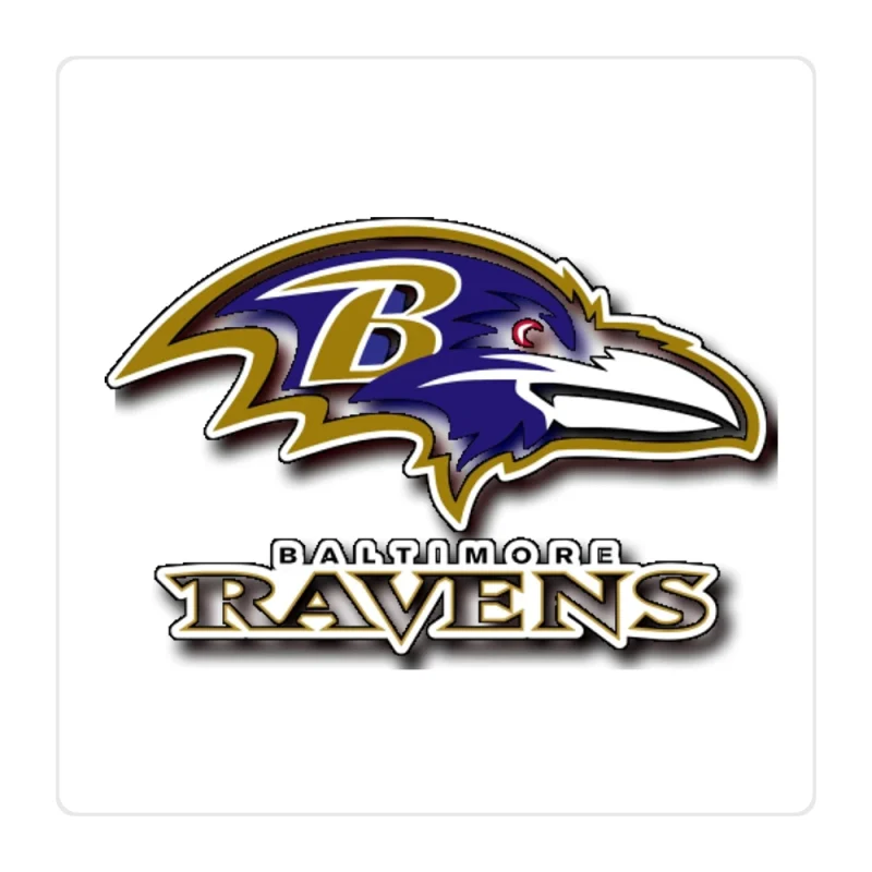 Baltimore Ravens Full Color Vinyl Sticker - Custom Size