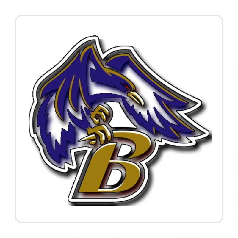 Baltimore Ravens Full Color Vinyl Sticker - Custom Size