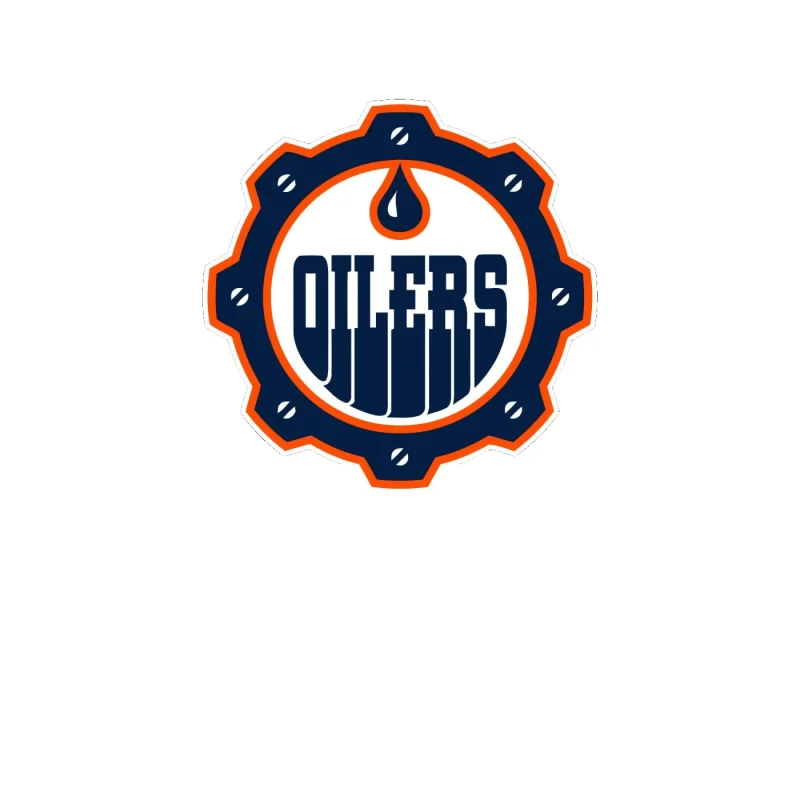 Edmonton Oilers - Cap With Oilers - Full Color Vinyl Sticker - Custom Size