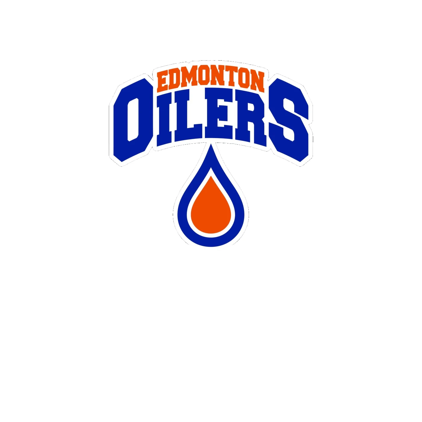 Edmonton Oilers - Name - Full Color Vinyl Sticker - Custom Size