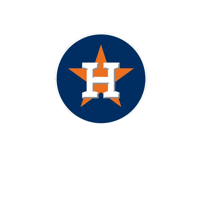 Houston Astros - Blue Circle - Full Color Vinyl Sticker - Custom Size