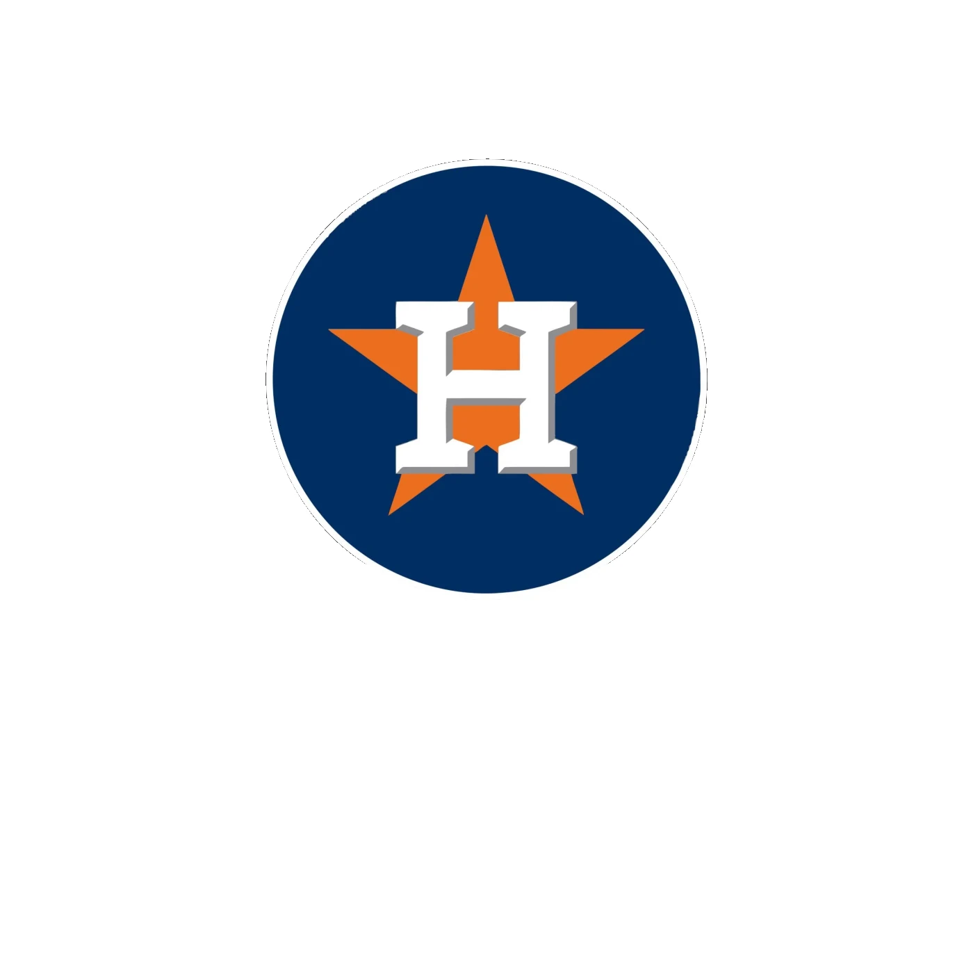 Houston Astros - Blue Circle - Full Color Vinyl Sticker - Custom Size