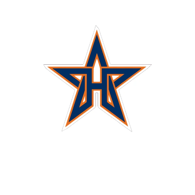 Houston Astros - Star - Full Color Vinyl Sticker - Custom Size