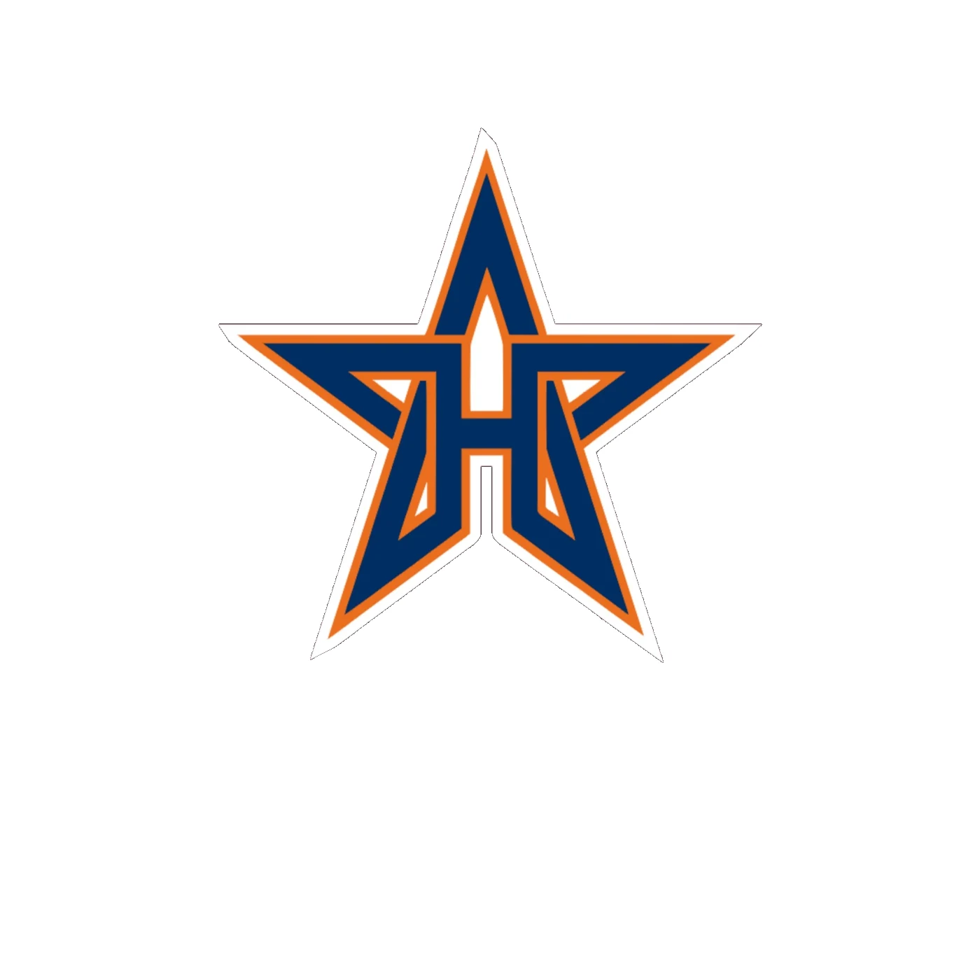 Houston Astros - Star - Full Color Vinyl Sticker - Custom Size
