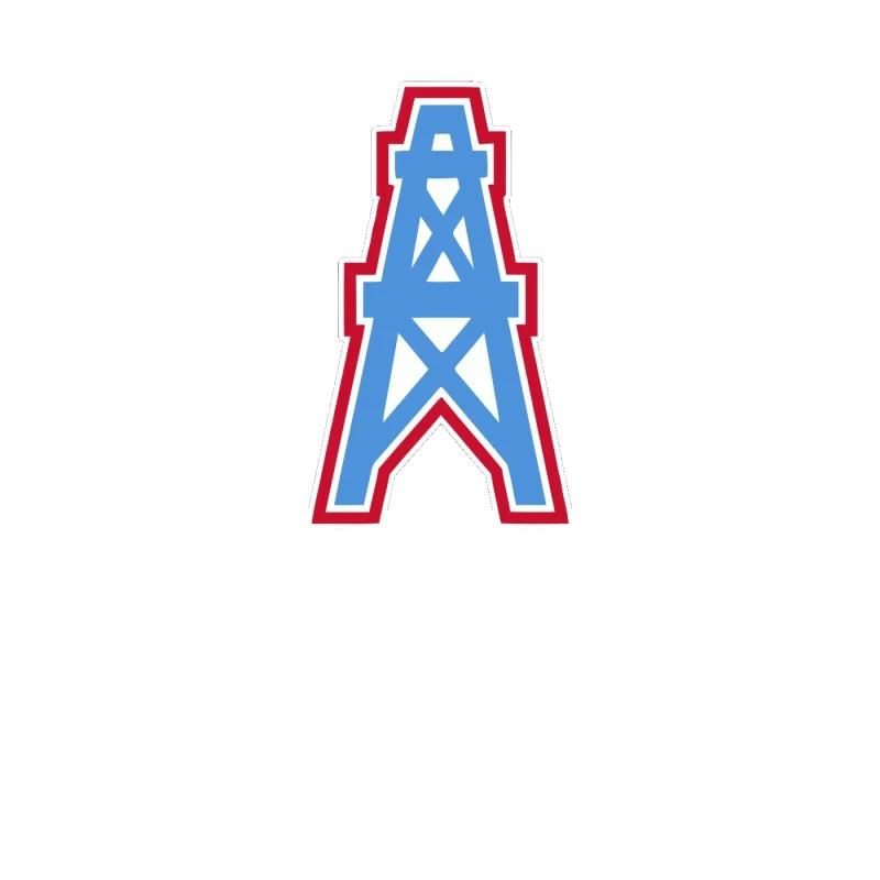 Houston Oilers Full Color Vinyl Sticker - Custom Size