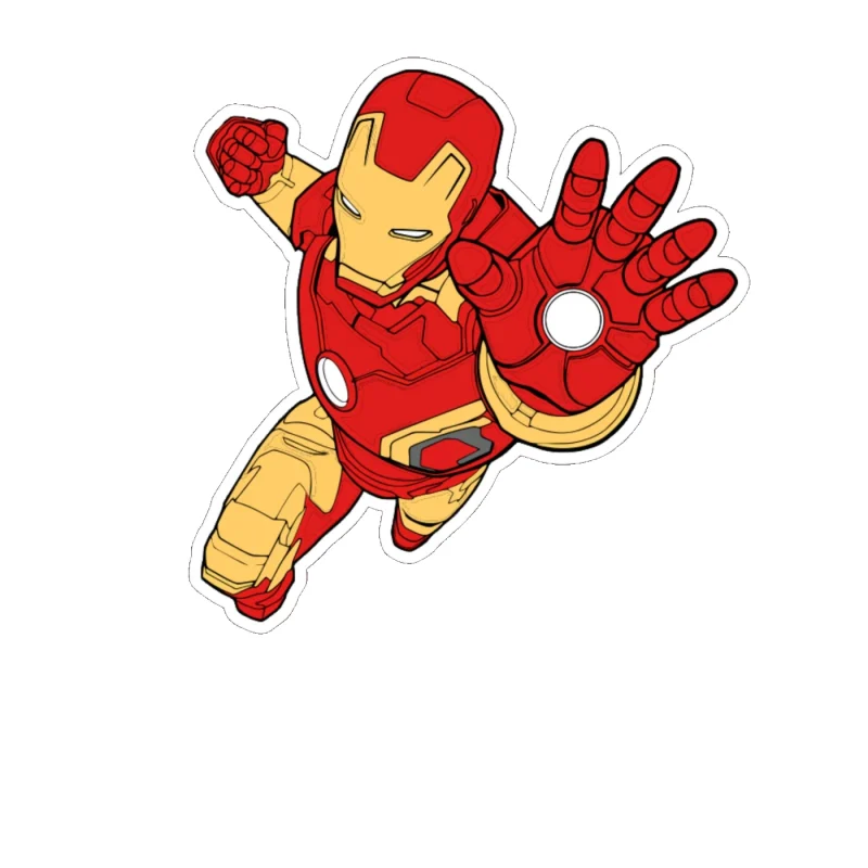 Iron Man - Full Color Vinyl Sticker - Custom Size