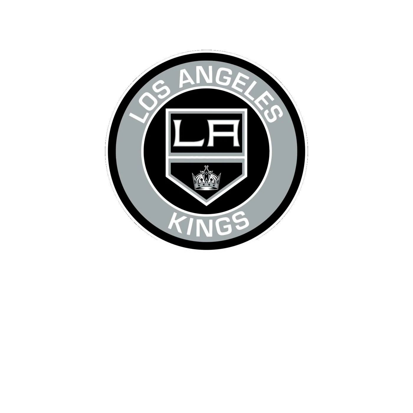 Los Angeles Kings - Circle With Name Full Color Vinyl Sticker - Custom Size