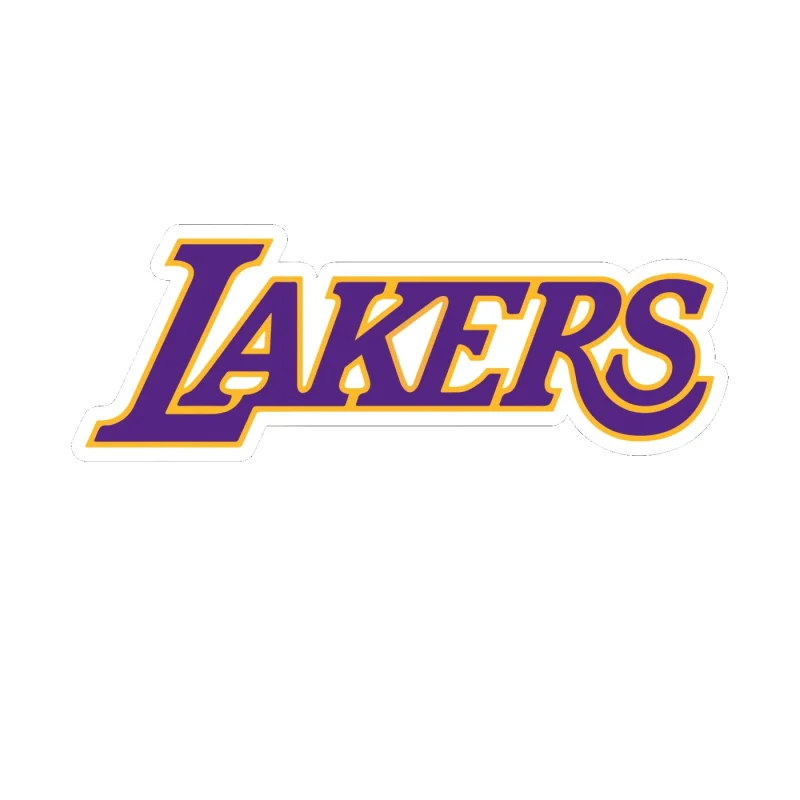 Los Angeles Lakers - Image 11 - Full Color Vinyl Sticker - Custom Size