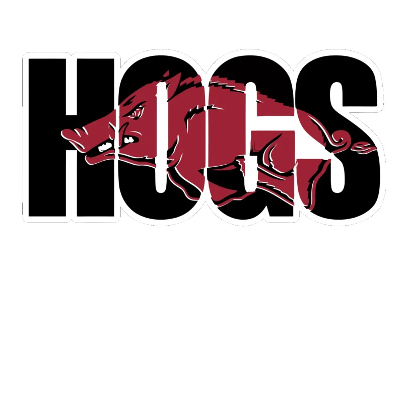 Arkansas Razorbacks - Image 17 - Full Color Vinyl Decal - Custom Size