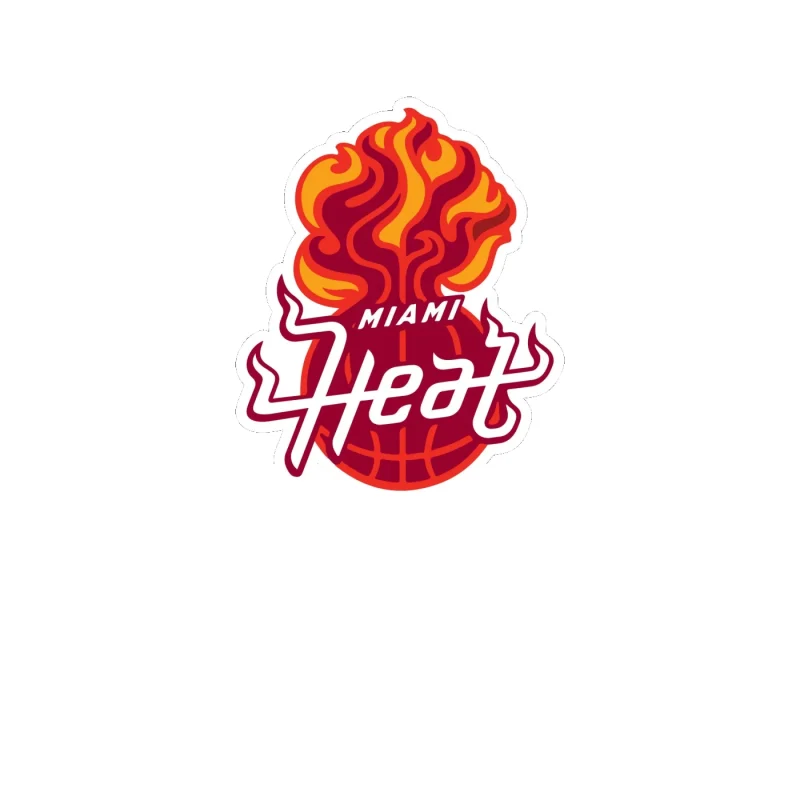 Miami Heat - Image 5 - Full Color Vinyl Sticker - Custom Size