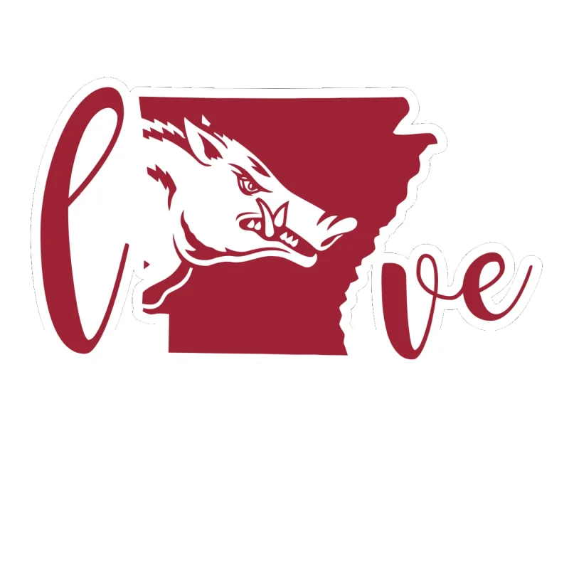 Arkansas Razorbacks - Image 10 - Full Color Vinyl Decal - Custom Size