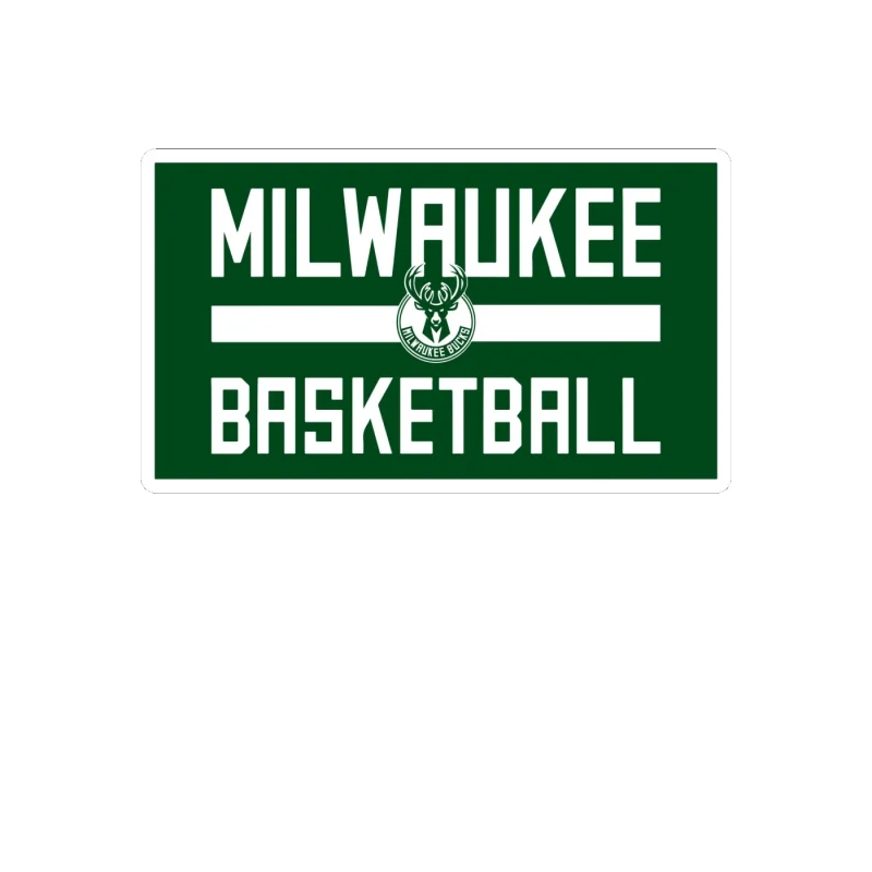 Milwaukee Bucks - Image 9 - Full Color Vinyl Sticker - Custom Size