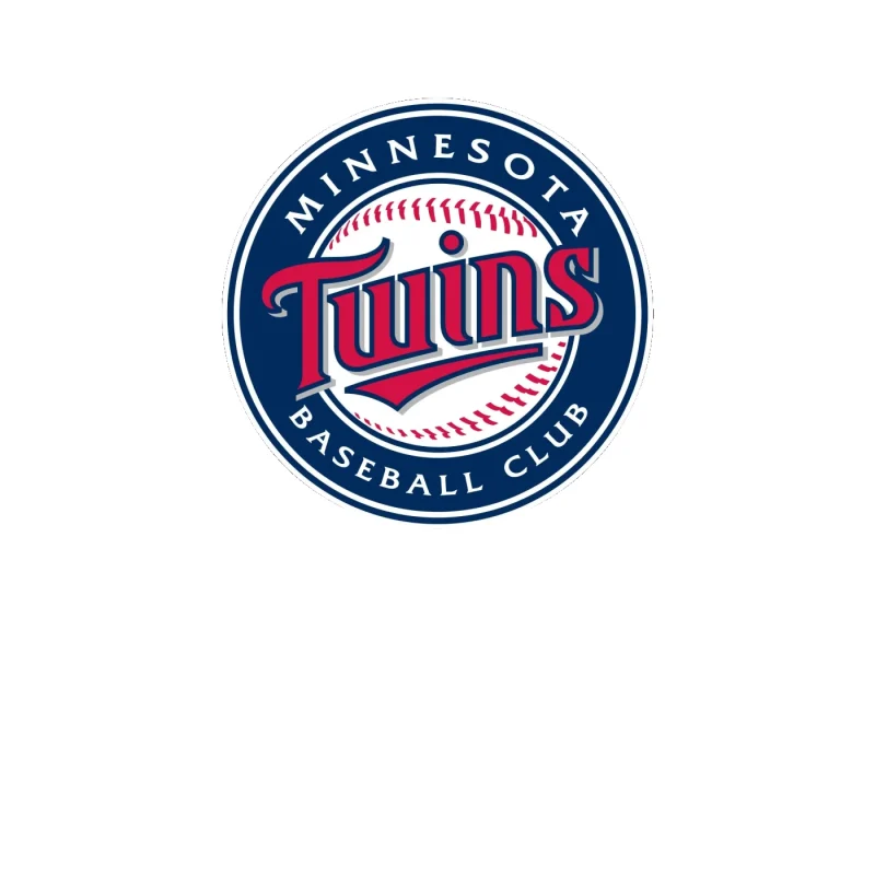 Minnesota Twins - Blue Circle Baseball Club - Full Color Vinyl Sticker - Custom Size
