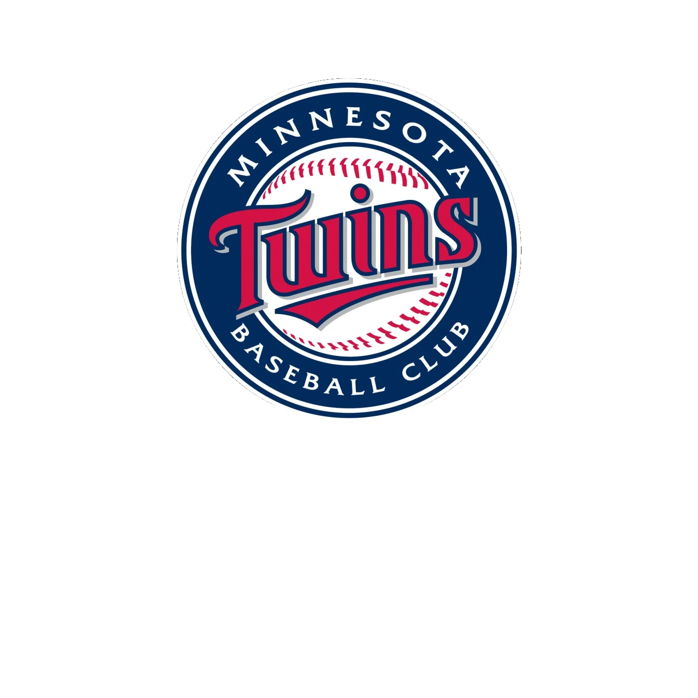Minnesota Twins - Blue Circle Baseball Club - Full Color Vinyl Sticker - Custom Size