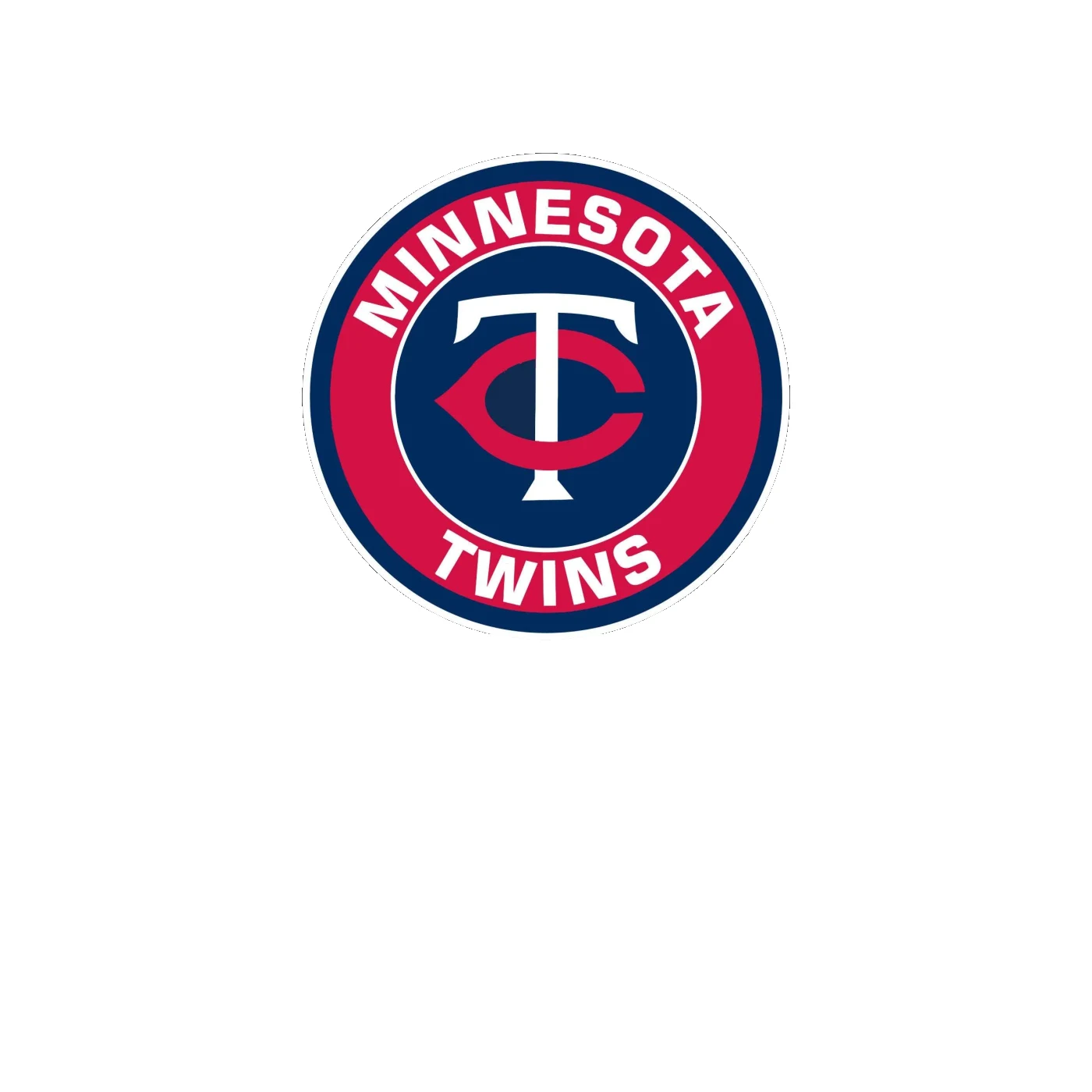 Minnesota Twins - Circle With TC And Name - Full Color Vinyl Sticker - Custom Size