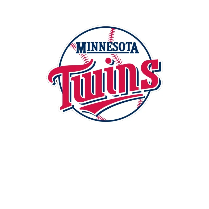 Minnesota Twins - Baseball With Name - Full Color Vinyl Sticker - Custom Size