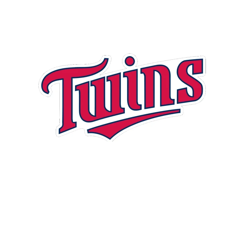 Minnesota Twins - Twins Cursive - Full Color Vinyl Sticker - Custom Size