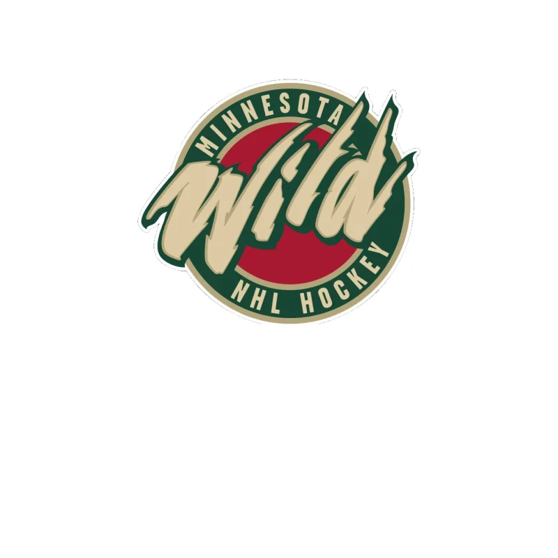 Minnesota Wild - Circle NHL Hockey - Full Color Vinyl Sticker - Custom Size