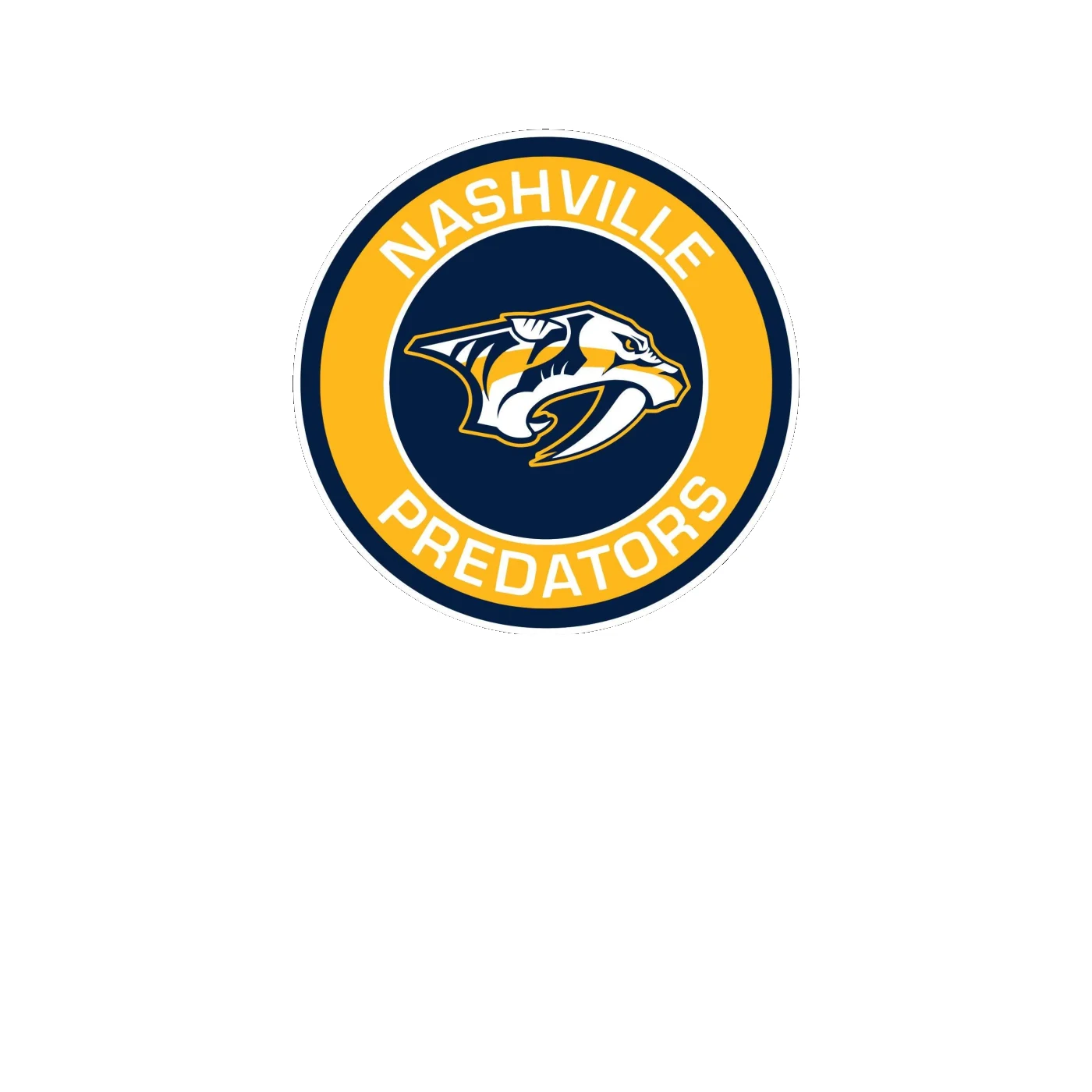 Nashville Predators - Circle With Name And Tiger - Full Color Vinyl Sticker - Custom Size