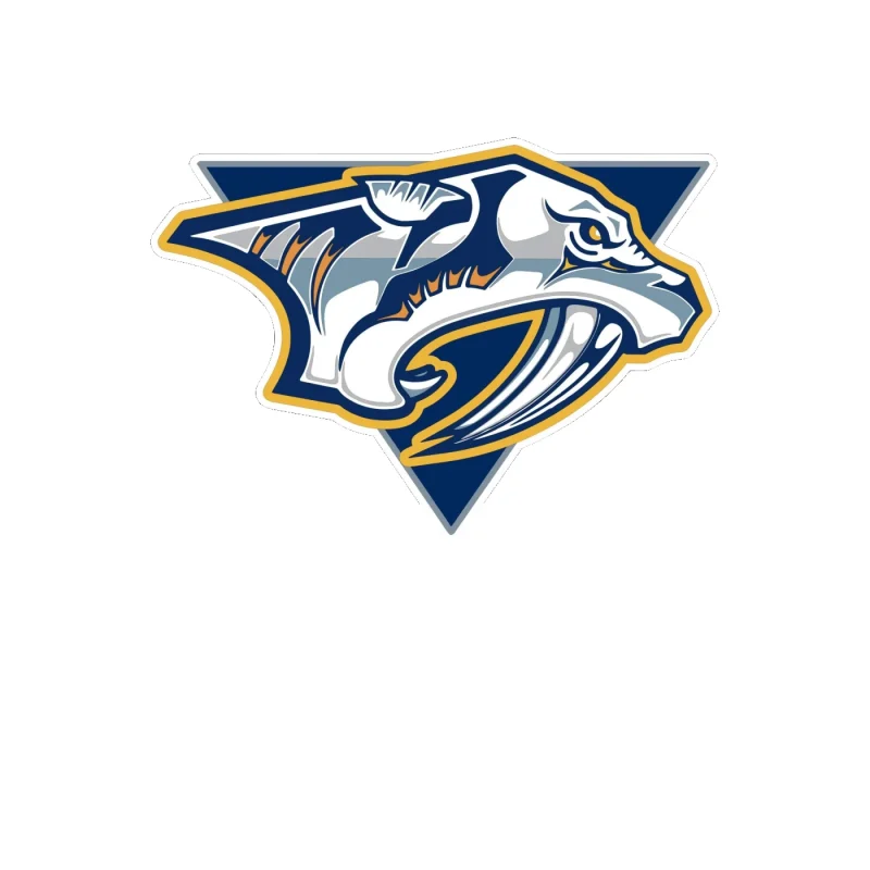 Nashville Predators - Tiger Triangle - Full Color Vinyl Sticker - Custom Size