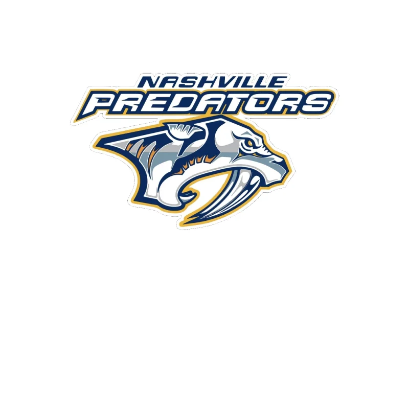 Nashville Predators - Tiger With Name Above - Full Color Vinyl Sticker - Custom Size