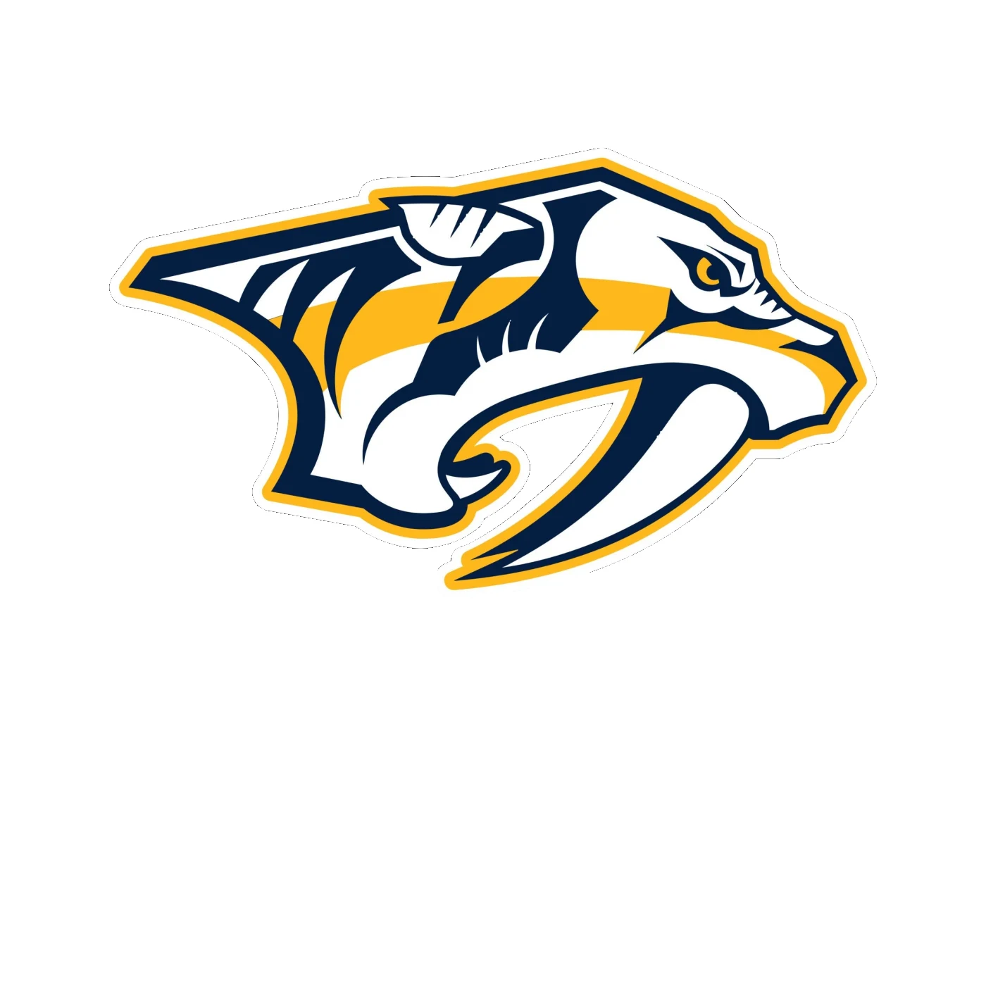 Nashville Predators - Tiger - Full Color Vinyl Sticker - Custom Size