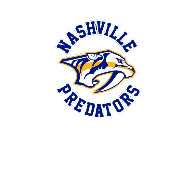 Nashville Predators - Tiger With Name - Full Color Vinyl Sticker - Custom Size