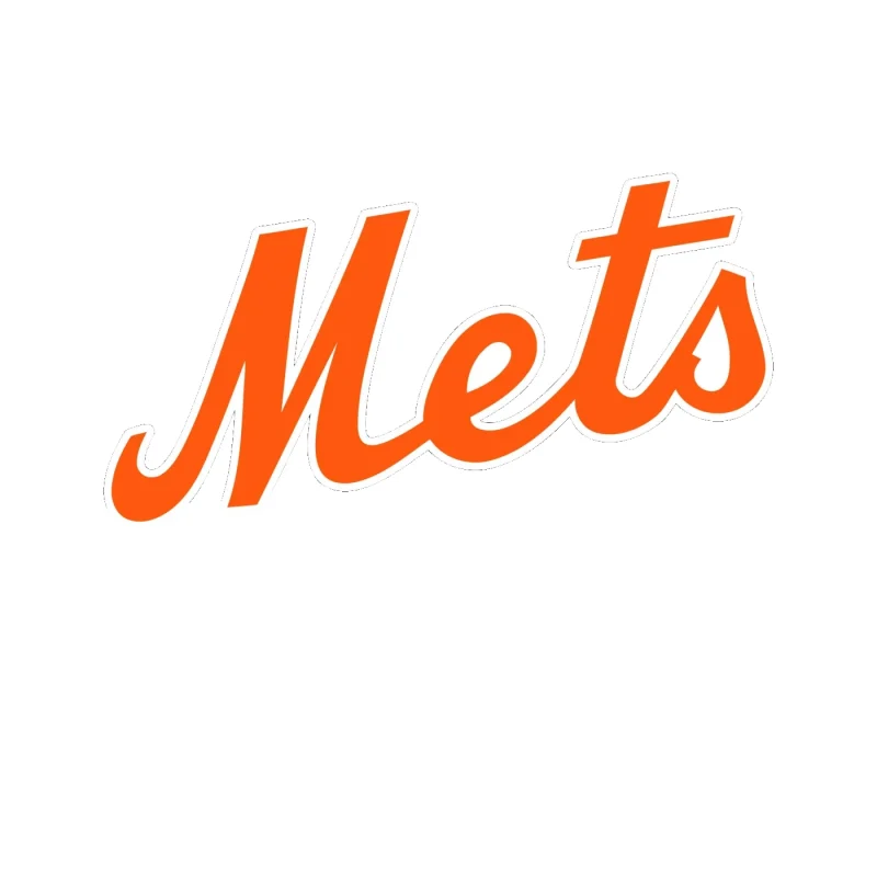 New York Mets - Orange Mets - Full Color Vinyl Sticker - Custom Size
