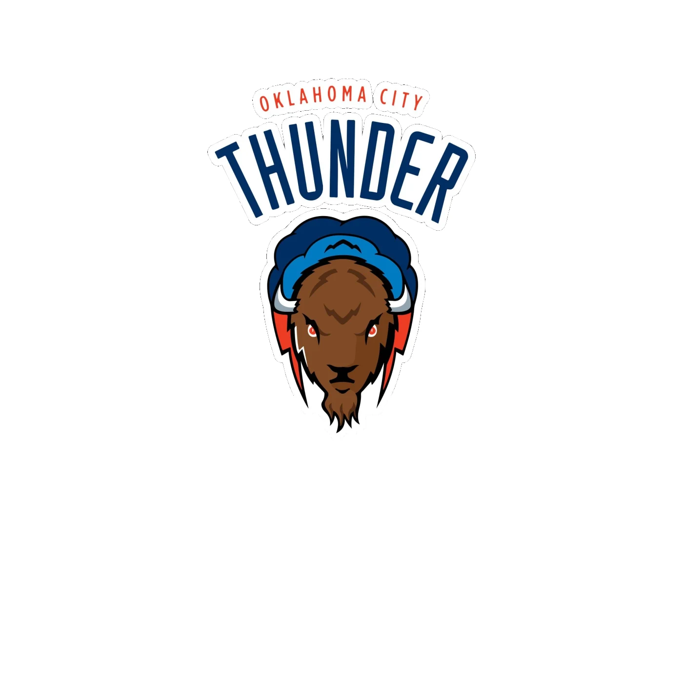 Oklahoma City Thunder - Image 5 - Full Color Vinyl Sticker - Custom Size