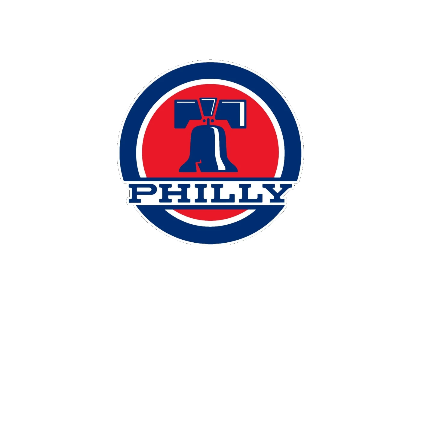 Philadelphia Phillies - Circle With Bell - Full Color Vinyl Sticker - Custom Size
