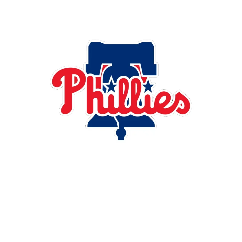 Philadelphia Phillies - Phillies With Bell - Full Color Vinyl Sticker - Custom Size