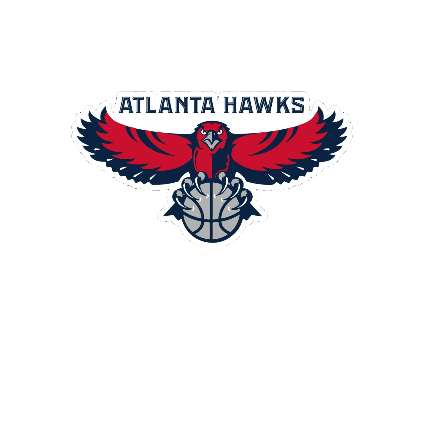 Atlanta Hawks Full Color Vinyl Sticker - Custom Size
