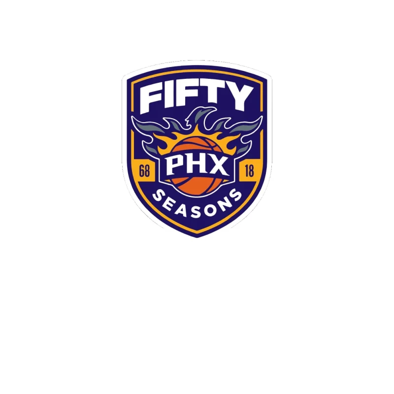 Phoenix Suns - Image 1 - Full Color Vinyl Sticker - Custom Size