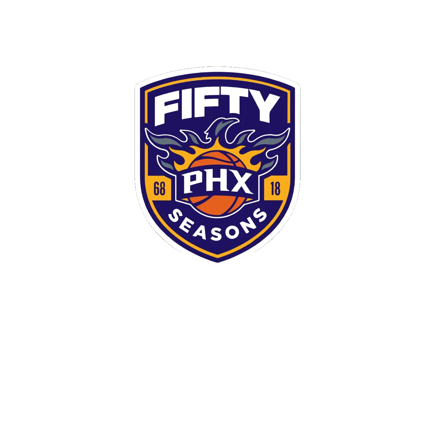 Phoenix Suns - Image 1 - Full Color Vinyl Sticker - Custom Size